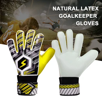 Вратарские перчатки Профессиональные футбольные вратарские перчатки с полной защитой пальцев рук Дышащие для взрослых детей подростков