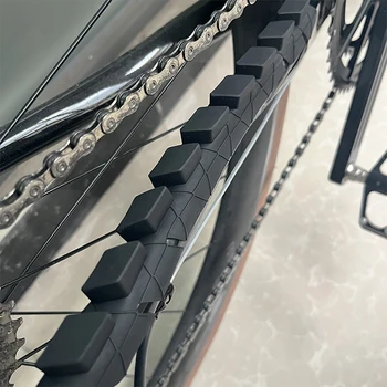 1 шт. Наклейки из силикагеля для велосипеда, защитные наклейки для покрытия цепи, Mtb Клейкая лента, наклейки на велосипедную раму, Протектор