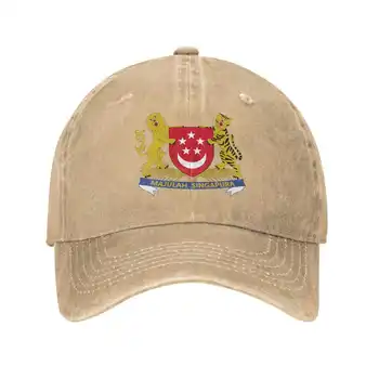 Джинсовая кепка с логотипом Сингапура высшего качества, бейсбольная кепка, вязаная шапка