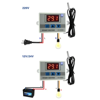 12 В/24 В/220 В Цифровой светодиодный регулятор температуры Датчик термостата Sens