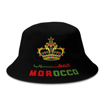 2022 Новое летнее Королевство Марокко, Широкополая шляпа для женщин, мужчин, Пляжные складные шляпы для рыбалки, панама для девочек и мальчиков, Солнцезащитная кепка