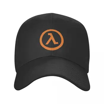 Бейсбольная кепка с логотипом Half Life Lambda (черный фон)