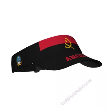 Солнцезащитная кепка с козырьком под флагом Анголы, Регулируемые Дышащие солнцезащитные шляпы Унисекс для пляжного гольфа, тенниса на открытом воздухе