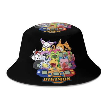 Новые шляпы-ведра Унисекс Adventure Team Digimon, Женская летняя Солнцезащитная панама, Мужская шляпа рыбака для пляжной рыбалки.