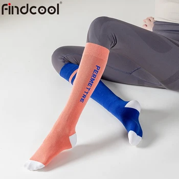 Findcool, 3 пары хлопчатобумажных компрессионных носков для бега, носков для фитнеса, женских модных универсальных носков для ног, носков для упражнений со скакалкой