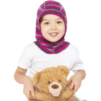 Детская термальная балаклава из 100% шерсти мериноса, зимняя флисовая шерстяная грелка для шеи с подкладкой для шлема, капюшон подходит под детские шлемы