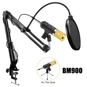 BM900 USB емкостный микрофон для записи вокала Комплекты проводных микрофонов для ПК