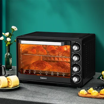 Электрическая духовка объемом 40 л Многофункциональный Тостер для пиццы и хлеба Большой Емкости, печи для выпечки тортов, барбекю, Машина для завтрака, Четыре слоя