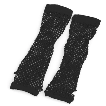 Сексуальные женские панк-танцевальные кружевные Перчатки в сеточку без пальцев, Варежки, прямая поставка
