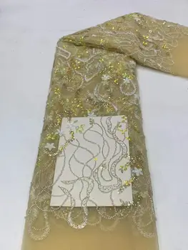 красивая София-1228.6801 Нигерийская ткань для вечернего платья новая африканская вышитая кружевная ткань