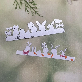 Множество декоративных металлических штампов для резки кроликов, трафареты для высечки в альбоме для скрапбукинга 