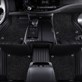 Аксессуары для автомобильных ковриков Индивидуальной подгонки Интерьер из ЭКО-кожи с горизонтальными полосками, Двухслойная воловья кожа для автомобиля Range Rover Lexus 90%
