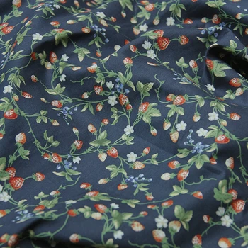 Высококачественная хлопчатобумажная ткань с клубничной печатью хлопчатобумажная ткань высокого качества платье рубашка одежда пэчворк