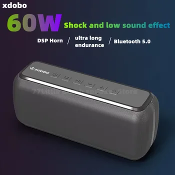 XDOBO X8 60 Вт Мощный Портативный Bluetooth-Динамик с Сабвуфером Wireles IPX5 Открытый Водонепроницаемый TWS Время воспроизведения 15 часов Caixa De Som