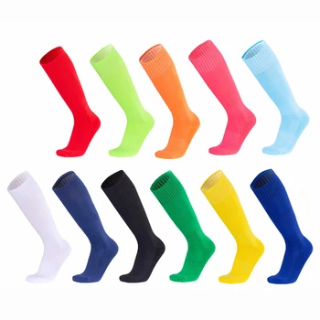 Мужские Женские Детские футбольные Бейсбольные носки для бега, эластичные быстросохнущие спортивные носки для мальчиков, футбольные носки для детей, футбольные чулки