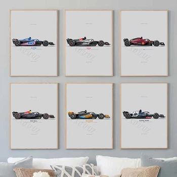 популярная гонка Формулы-1 гран-при высокая популярность автомобиля formula car высокое качество Современный Дизайн домашнего декора Плакат Автоспорта Wall Art A442