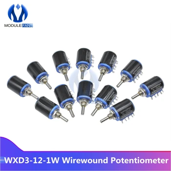 WXD3-12-1W Проволочный Потенциометр Сопротивление Ом 10 Оборотов Линейный Поворотный Потенциометр 5%+ 5% -5% Diy Электронный