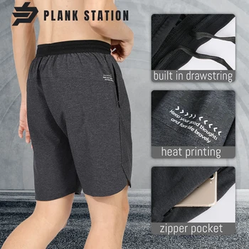 Шорты для бега Мужские 2023 Боковой карман на молнии Теннисные Тренировочные брюки с дышащей сеткой и эластичным поясом Спортивная одежда