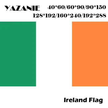 ЯЗАНИ 60*90 см /90*150 см / 120* 180 см / 160* 240 см Ирландия Ирландский Флаг Двусторонний Национальный Флаг Страны Наружные Хлопчатобумажные Спортивные Баннеры