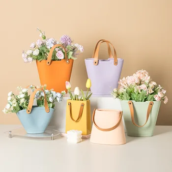 Керамическая ваза для сумок Nordic Morandi, Аксессуары для украшения дома, Контейнер для цветочных композиций, Свадебные Вазы для украшения стола.