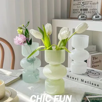 Стеклянная ваза для цветов Ins, Бутылка для гидропоники, контейнер для цветочных композиций, Настольный орнамент, Украшения для дома