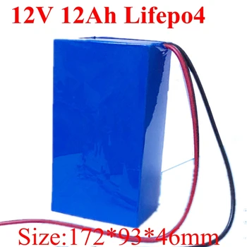 1 Упаковка По Индивидуальному Заказу Lifepo4 12v 12ah Accu 12v Bateria 4s 15A BMS Портативный DC для легкого Суперконденсатора мощностью 100 Вт 150 Вт 12v + 3A Зарядное устройство