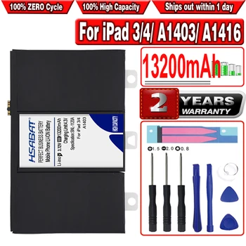 Аккумулятор для планшета HSABAT 13200mAh A1389 для ноутбука iPad 3 4 серии A1403 A1416 A1458 A1430 A1433 A1459 A1460 A1389