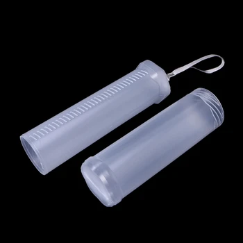 Тонкий прозрачный цилиндрический пенал, регулируемый пластиковый держатель для ручки, портативный 37MF