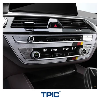 Наклейка на Накладку Панели Центрального Управления Кондиционером TPIC для Салона Автомобиля BMW G30 G38 G01 G08 Серии 5 6GT X3 2018-2023