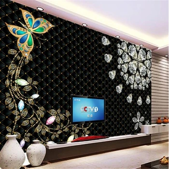 beibehang papier peint mural 3d Шелковые обои премиум-класса hudas beauty Роскошные обои в европейском стиле с бриллиантовыми цветами для домашнего декора