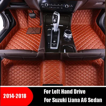 Ковры на заказ для Suzuki Liana A6 Седан 2018 2017 2016 2015 2014 Автомобильные коврики для укладки ног Автомобильные аксессуары Коврики для салона