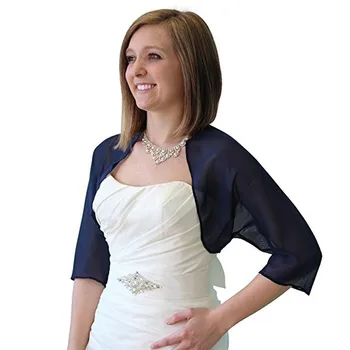 Женский длинный шифоновый жакет с рукавами три четверти, летнее платье для матери невесты, болеро-накидка