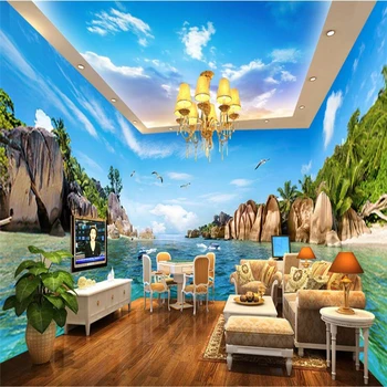 бейбеханг Средиземноморье Гавайи Море фотообои Большая фреска спальня ТВ фон 3D обои для пола гостиной-бумажные