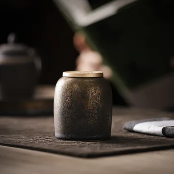 Керамические банки для чая В японском стиле, Керамические герметичные банки для хранения чая, Небольшой портативный Мини-контейнер для чая, Органайзер для чая, коробка для чая