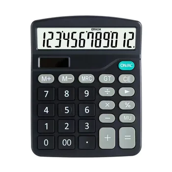 Калькулятор финансового учета, 12-значный солнечный калькулятор, Калькулятор с двойным питанием на большом экране, калькулятор канцелярских принадлежностей
