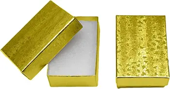 Подарочная коробка для ювелирных изделий из золота со съемным ватным диском 2,5X1,8X1 (упаковка из 25 штук)