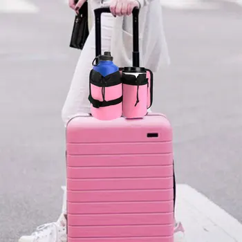 Подарочный багаж для путешественников, подстаканник для хранения двух кофейных кружек, крепится к ручкам чемодана, держатель для напитков с плечевым ремнем