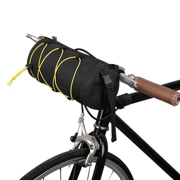 Сумка на руль для шоссейного велосипеда, круглая сумка на руль, Многофункциональная передняя сумка, снаряжение для улицы, Водонепроницаемая переносная велосипедная сумка на молнии