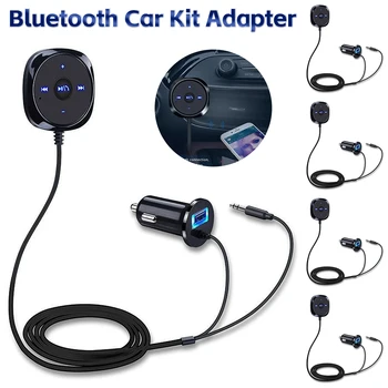 Автомобильный комплект громкой связи Bluetooth, 1-3ШТ, Беспроводной аудиоприемник, музыкальный приемник, 3,5 мм, адаптер автомобильного зарядного устройства AUX USB для Iphone Android