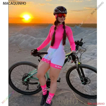 Женский длинный велосипедный комбинезон MTB Triathlon Uniform Бесплатная доставка