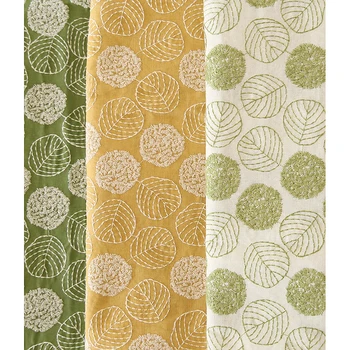 Ins Art Зеленые растения Хлопчатобумажная льняная ткань в пасторальном стиле, ткань для вышивания зелеными листьями для самостоятельного пошива одежды, сумок для скатертей