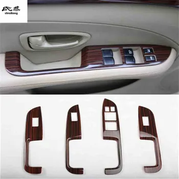 4 шт./лот, декоративная крышка панели стеклоподъемника автомобиля из углеродного волокна ABS или дерева для Nissan SYLPHY sentra MK12 2009-2012 гг.