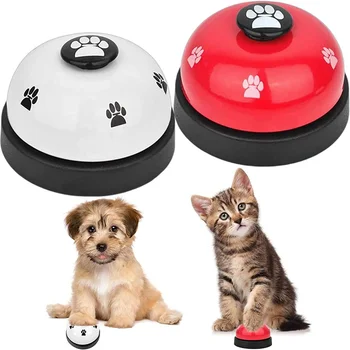 Дрессировщик кошек и собак, следы домашних животных, Нажмите кнопку звонка, чтобы вызвать звонок для приема пищи, интеллектуальный игрушечный колокольчик для собак