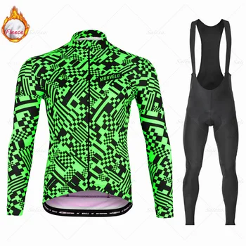 Мужская флисовая одежда Team Mountian с длинным рукавом, одежда для гоночных велосипедов, комплект для велоспорта, новейшая велосипедная одежда с гелевой прокладкой 19D