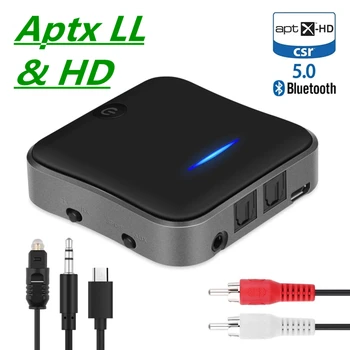 Bluetooth 5,0 Передатчик Приемник CSR8675 APTX HD LL Bt Аудио Музыка Беспроводной USB-Адаптер 3,5 мм 3,5 AUX Jack/SPDIF / RCA для ТВ ПК