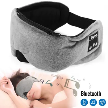 Маска для сна, закрывающая глаза, Беспроводные Bluetooth-совместимые стереонаушники, гарнитура для громкой связи, Музыкальная повязка на голову с шумоподавлением