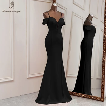 Сексуальные черные вечерние платья Русалка, платье для выпускного вечера, свадебное платье, платье подружки невесты, праздничное платье для боды