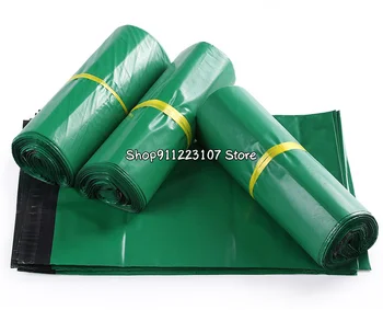 100шт 17*30см Зеленые Конверты Poly Mailer ПО Почте Пластиковые Почтовые Пакеты Высокое качество Конверта